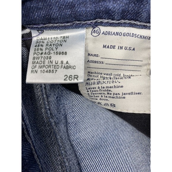 AG Adriano Goldschmied Jeans Womens The Stilt Blue Dark Prima Mid Rise Cigarette - Picture 10 of 10